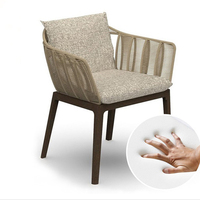 Ensemble de mobilier de jardin moderne en aluminium tressé pour hôtel, restaurant et terrasse - Mobilier commercial extérieur