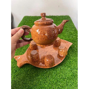 Théière ronde de style américain de 400 ml en bambou écologique de haute qualité, fabriquée sur mesure - Product Image 1