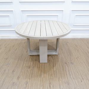 TABLE À MANGER D'EXTÉRIEUR EN TECK BOIS GRIS FABRIQUÉ EN INDONÉSIE - Product Image 1