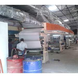 Machine d'impression monocouche pour ruban BOPP MOHINDRA MECHANICAL WORKS, construite pour une largeur de 62 pouces, vitesse de 90/100 mètres/minute, chambre à papier de 95 pieds - Product Image 1