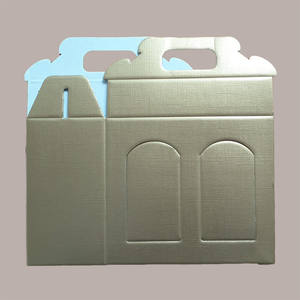 10 Uds. Caja de cartón de seda dorada para boda 170x80H150mm para 2 tarros de salsas y cremas - Product Image 2