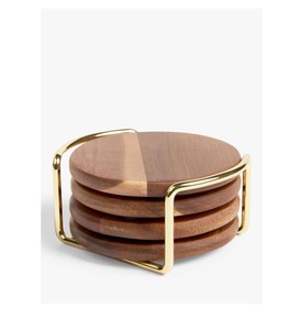 Sous-verres en bois antiques modernes élégants avec des finitions lisses idéales pour protéger les surfaces avec une touche de charme - Product Image 3