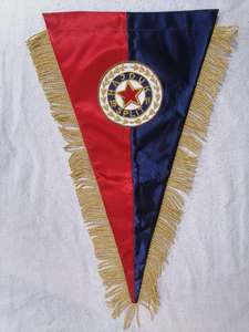 Patchs en tissu de toile brodés à la main écologiques personnalisés, drapeaux suspendus, bannières, décorations à sequins, franges métalliques - Product Image 6