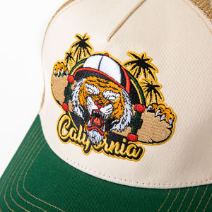 Casquettes de camionneur 2 tons personnalisé tigre broderie Logo bord incurvé Sports de plein air marchandises publicité en gros ODM Injae Vina chapeau - Product Image 5