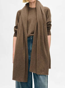 American Style <b>Women's</b> Solid Color Fringe <b>Shawl</b> Winter Warm Long Polyester Multifunction 40*210CM(15.8*82.7 Inch) - Product Image 4