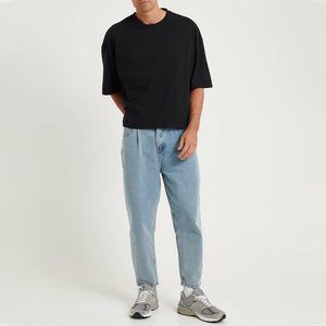 Camiseta cuadrada de estilo personalizado para hombre, 100% de algodón, manga corta, buena calidad, moda informal para ropa de calle - Product Image 4