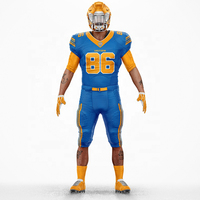 Uniformes de Fútbol Americano Personalizados para Adultos, Sublimados, Transpirables, de Manga Corta, con Pantalones de Práctica