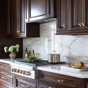 Contour d'armoire <span class=keywords><strong>de</strong></span> <span class=keywords><strong>cuisine</strong></span> en bois massif traité ignifuge <span class=keywords><strong>et</strong></span> résistant à la chaleur - Product Image 2