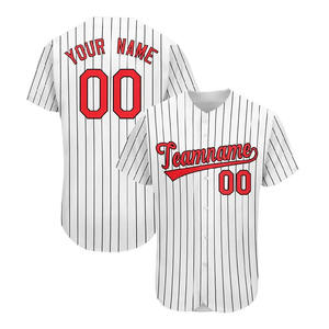 เสื้อเบสบอลผู้ชายแบบกำหนดเองของ OEM ผ้าโพลีเอสเตอร์ระบายอากาศ คอวี ชุดทีม พิมพ์ลายดิจิทัล - Product Image 3