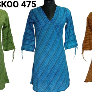 Nuevo vestido bohemio para mujer, moda de algodón, artículo Baba llamativo, botón de encaje, decoraciones con cremallera, transpirable y elegante - Product Image 1