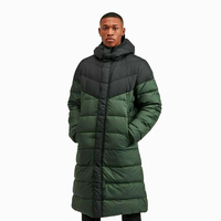 Nouvelle arrivée, veste d'hiver en duvet personnalisée pour homme, veste longue légère rembourrée avec capuche, veste en duvet de canard, manteau d'hiver