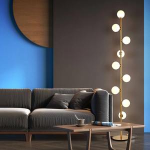 Lampadaire en tissu blanc en forme de champignon pour la décoration intérieure de salon de luxe moderne, élégant, support doré LED pour la maison et le bureau - Product Image 1