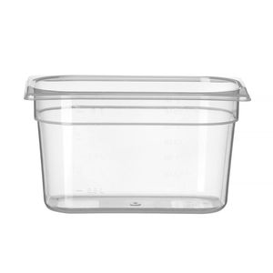 Contenitore Gastronorm 1/4 HENDI Profi Line GN 4L Trasparente per Conservazione Alimenti 265x162x150mm - Product Image 1