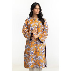 เสื้อเชิ้ตผู้หญิงลายดอกไม้พิมพ์ลายด็อบบี้เนื้อผ้ามัสตาร์ดแบบสบายๆ คอจีน ทรงหลวม ไซส์ XL 4XL สำหรับฤดูใบไม้ผลิ/ฤดูร้อน - Product Image 4