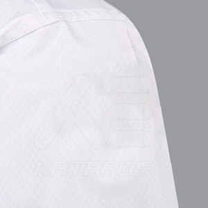 Uniforme de Karate KATEROOS Blanco 100% Algodón para Adultos Unisex, Ropa de Artes Marciales Resistente, Corte Regular con Cinturón Azul - Product Image 3