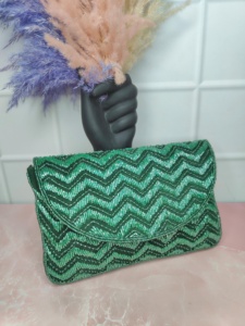Bolso bandolera con solapa de diseñador para niñas, función de fiesta, uso de boda con bordado de cuentas y piedras de la India - Product Image 4