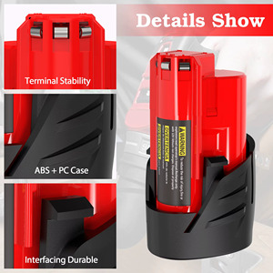 Batería de Iones de Litio de Repuesto Forenpower de 12V 2.5Ah para Herramienta de Perforación, 500 Ciclos, Certificación CE/FCC, Herramienta Eléctrica Recargable - Product Image 5