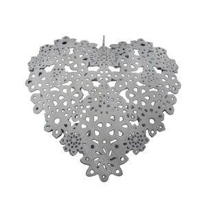 High Quality Iron Metal Hanging Heart <b>Wall</b> Decorative Ornament Grey Color for Home & <b>Christmas</b> Decoration Handmade Bulk - Product Image 2