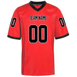 Maillot de football américain personnalisé avec logo et nom d'équipe, imprimé par transfert thermique, manches courtes, respirant, séchage rapide, unisexe - Product Image 5