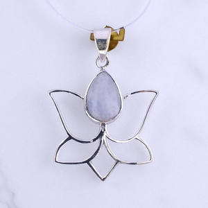 Handmade Artist 925 Silver <b>Butterfly</b> Design Pendant with Gemstone for Jewelry Making & <b>Charms</b> - Product Image 2