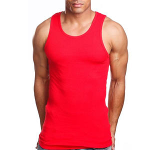 Top qualité 100% coton col rond 2025 été respirant nouvelle mode couleur unie hommes débardeurs mâle solide haut - Product Image 2