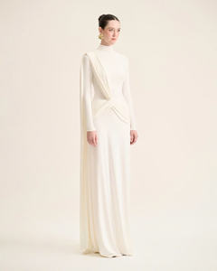 Dara ชุดเดรสผู้หญิงสวยสง่าสายไขว้กับสายคาดเอวมีบริการผลิตในเวียดนาม - Product Image 5