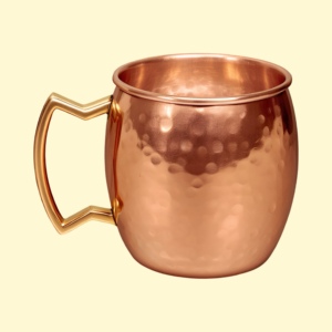 Tasse de bouteille en cuivre Mulle de Moscou Tasse de boisson froide de voyage à poignée rivetée classique - Product Image 3