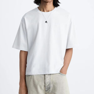 Camiseta de manga corta con cuello en V para hombre 100% algodón con fibra de bambú 160 GSM estilo Formal 100% algodón con poliéster - Product Image 1