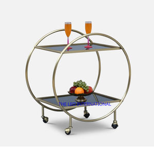 Table à roulettes de style nordique pour petit appartement, table de rangement simple combinée pour la maison avec quatre roues - Product Image 2