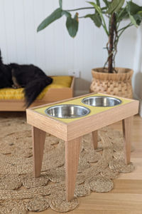 Elegant Wooden Pet Bowl <b>Stand</b> | Fine Craft <b>Work</b> | Bulk Wholesale Supplier - Product Image 2