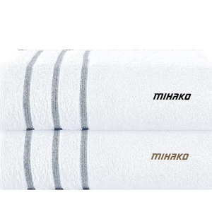 Serviette de bain, de visage et de main en coton biologique 100% tissé en gros - Écologique, séchage rapide, toutes saisons - Product Image 1