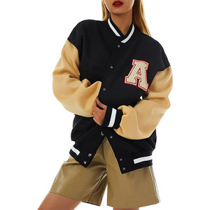 New Arrivals Fashionable Letter Design Winter Coat Custom Tops Casual Sport Women Letterman Jackets - Product Image 1