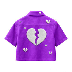 T-shirt Boxy Personnalisé de Haute Qualité, Style Hip Hop Streetwear, Polo à Fermeture Éclair, T-shirt Oversize Noir pour Hommes - Product Image 3