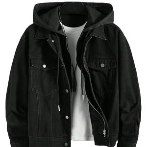 Denim Fashionable Men's Jackets with Full Customization Stand Collar Hooded Breathable Quick Dry for Outdoor Use 2026 - Product Image 1