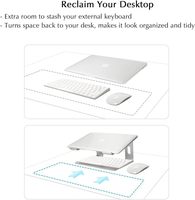Global Orbit GO-Z1 Aluminium Laptopstandaard 10-17 Inch Aluminium + Siliconen Notebook Computerbeugel PC Houder Opvouwbaar Draagbaar 5mm