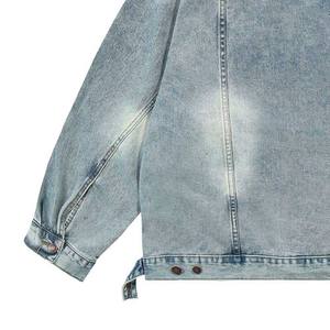 Sweat-shirt à capuche en jean Hip Hop 100% coton unisexe avec cordon de serrage pour hommes - Product Image 5