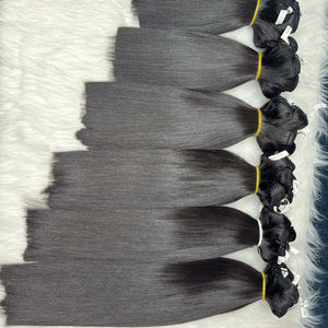 Extensiones de cabello humano virgen al por mayor Super doble hueso estirado cutícula recta alineada Wefted Hair ¡La mejor calidad! - Product Image 1