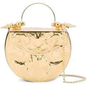 Metal Purse Clutch Handbag for Women Party Bride <b>Wedding</b> Clutch brass embossed clutch purse for ethnic wear By HAND MADE CRAFT - Product Image 3