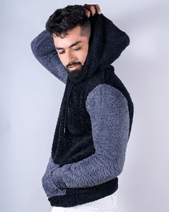Sweat à capuche pour homme de haute qualité, respirant, à séchage rapide, 100% coton, fermeture éclair, polaire sherpa d'hiver - Product Image 3