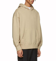 Sudadera de algodón 100% de gran tamaño unisex de gran tamaño con logotipo personalizado impreso sin cordón liso teñido de alta calidad Sudadera con capucha en blanco otoño