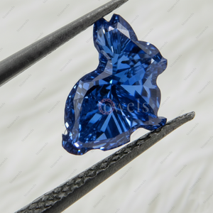 เพชรปลอมสังเคราะห์แบบปลูกในห้องปฏิบัติการ ขนาด 5 กะรัต ได้รับการรับรองจาก IGI และ GIA คุณภาพ HPHT CVD สีฟ้าแฟนซี ระดับความสะอาด VVS VS รูปทรงกระต่าย - Product Image 3