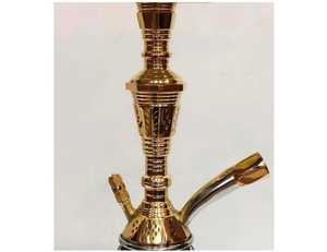 Juego de Narguile de Latón de Tipo Mini Tradicional de Lujo con Acabado Lacado Grabado a Mano y Base de Vidrio de Calidad para Fumar Shisha - Product Image 4