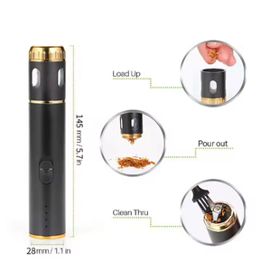 Broyeur d'herbes électrique automatique classique en aluminium, recharge USB, utilisation à une main, accessoires pour fumeurs, vente en gros - Product Image 4