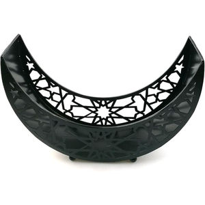 Plateau blanc fantaisie design lune en métal plateau de service musulman Eid Mubarak Ramadan Dessert pâtisserie plateau de service à bas prix - Product Image 2