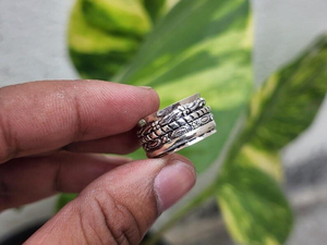 แหวนเงินแท้ 925 แบบหมุนได้ หลายสี สำหรับทำสมาธิ สไตล์โบฮีเมียน ทำด้วยมือ ช่วยบรรเทาความวิตกกังวล เหมาะสำหรับผู้หญิง สวมใส่ได้ทุกวัน - Product Image 3