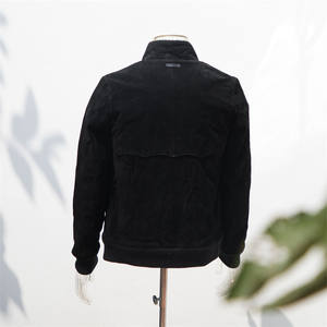 Vente en gros Veste d'aviateur en cuir grande taille de haute qualité personnalisée pour hommes Respirant Coupe-vent Décontracté Long Col Montant Hiver - Product Image 3