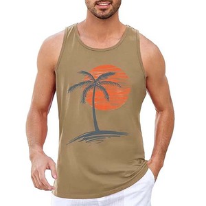 Camiseta sin mangas de verano para hombre, chaleco sólido de estilo callejero, Camiseta deportiva informal para gimnasio, camiseta muscular de punto de algodón transpirable - Product Image 4