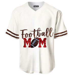 Camiseta de fútbol personalizada para mamá para mujer, bordado con motivos de lentejuelas, logotipo de equipo de números, seda/algodón, informal, transpirable, cuello en V, corto - Product Image 2