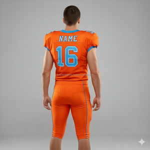 Maillot de football en polyester respirant avec impression numérique de logo de designer, uniforme de football américain, kits personnalisés, sangle courte réglable - Product Image 4