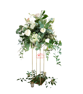 Centros de Mesa en Oferta, Soportes de Flores Metálicos Dorados para Bodas, Soportes de Flores para Decoración del Hogar y Bodas - Product Image 1
